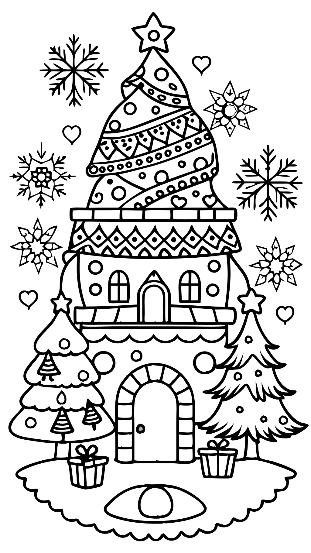 christmas coloring pages hard